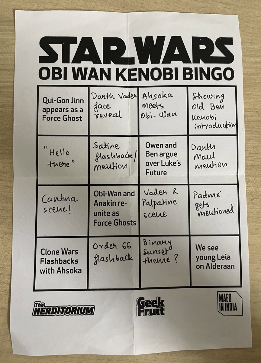 Friday’s going to be exciting. #ObiWan 

<a href="/GeekFruitHQ/">Geek Fruit</a> <a href="/maedinindia/">Maed In India</a>