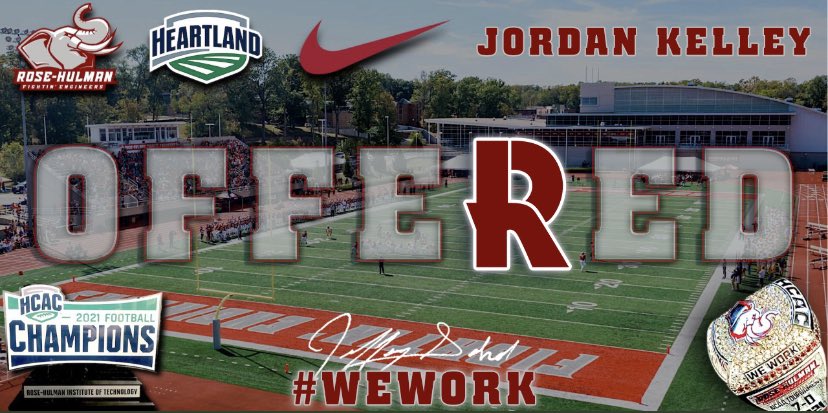 JordanKelley_11's tweet photo. Super thankful to receive my second offer to continue playing football while earning my degree from @RoseHulmanFB @CoachCPPearce THANK YOU! 
#CU #Ohana 
@Thamannjr @Blakemcc54 @CoachZBirdwell https://t.co/H3CDWTuflV
