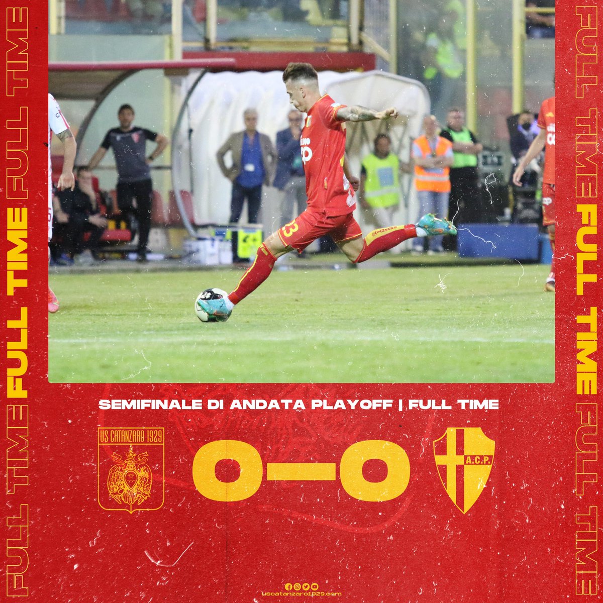 USCatanzaro1929's tweet photo. 🔚 90’ | FULL TIME ⏹
Combattiamo e lottiamo, ma finisce in parità.
#CATPAD | 🦅 0-0 🛡 https://t.co/wGanpJ6huy