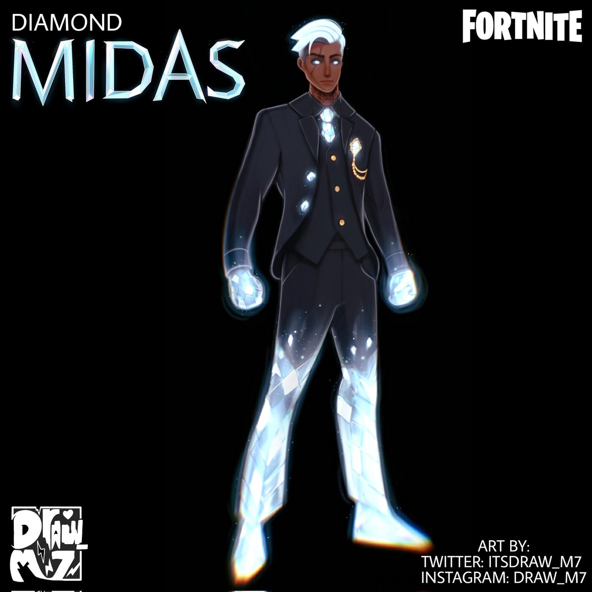 itsDraw_m7's tweet photo. ✨💎 Diamond Midas 💎✨
-
We have the golden Midas , but what do you think if there is the diamond type !! 💎🖤
-
-
#FortniteConcept #FortniteArt @FortniteGame @FortniteME https://t.co/EklEErrB79