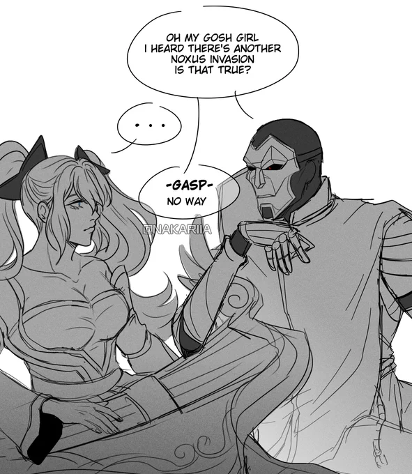 a totally ooc doodle

#jhin #sona 