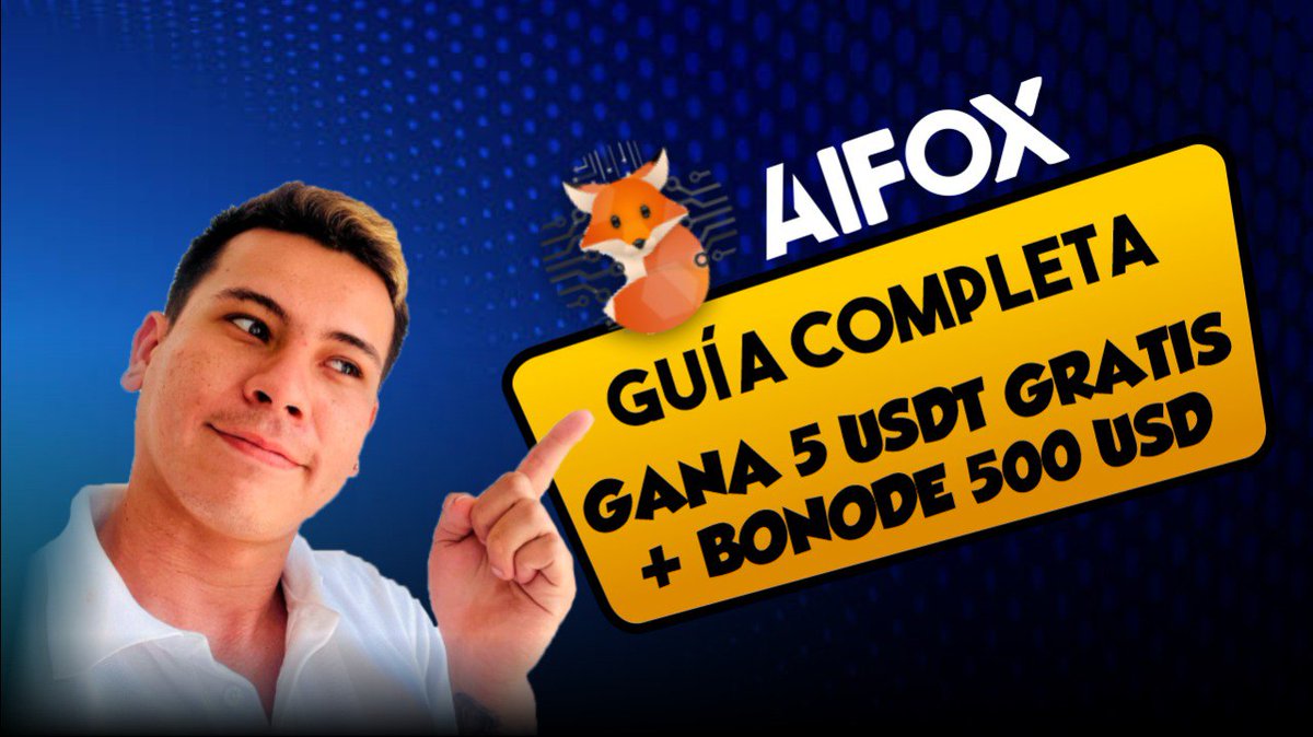 JaviCriptoJTE's tweet photo. AI FOX 🔥GANA 5 USDT Y BONUS DE 500 USD  GRATIS💥 PARA OBTENER INGRESOS PA... https://t.co/EbYgPFRkbM a través de @aifoxfintechltd https://t.co/0ILpzqzCAK