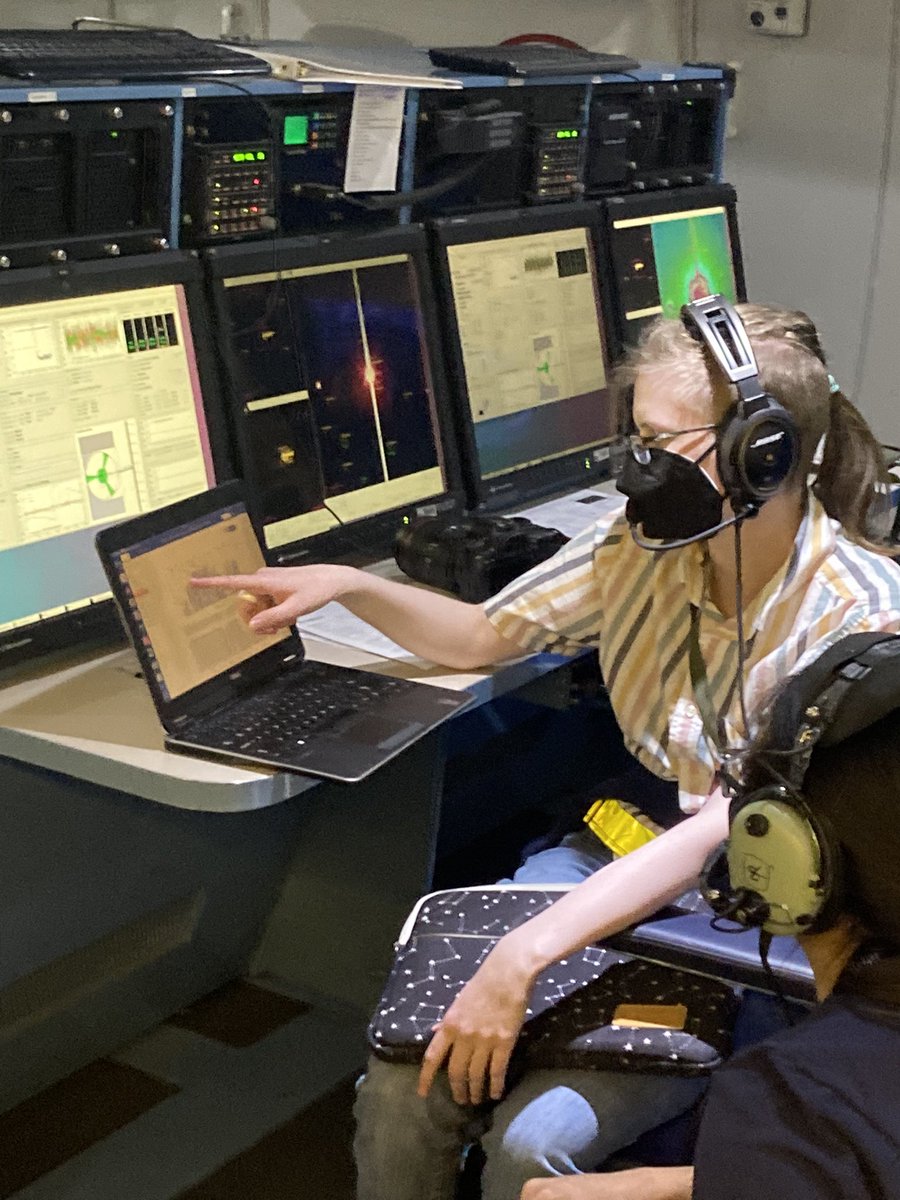 JMSKraus's tweet photo. @JMSKraus Observing scientist in action, and interacting with us before return at sunrise 🤗 @NISDMSScience @CabicoMonica @NISDMSScience #NASAAAA #SOFIA https://t.co/6t2c2iiLhI