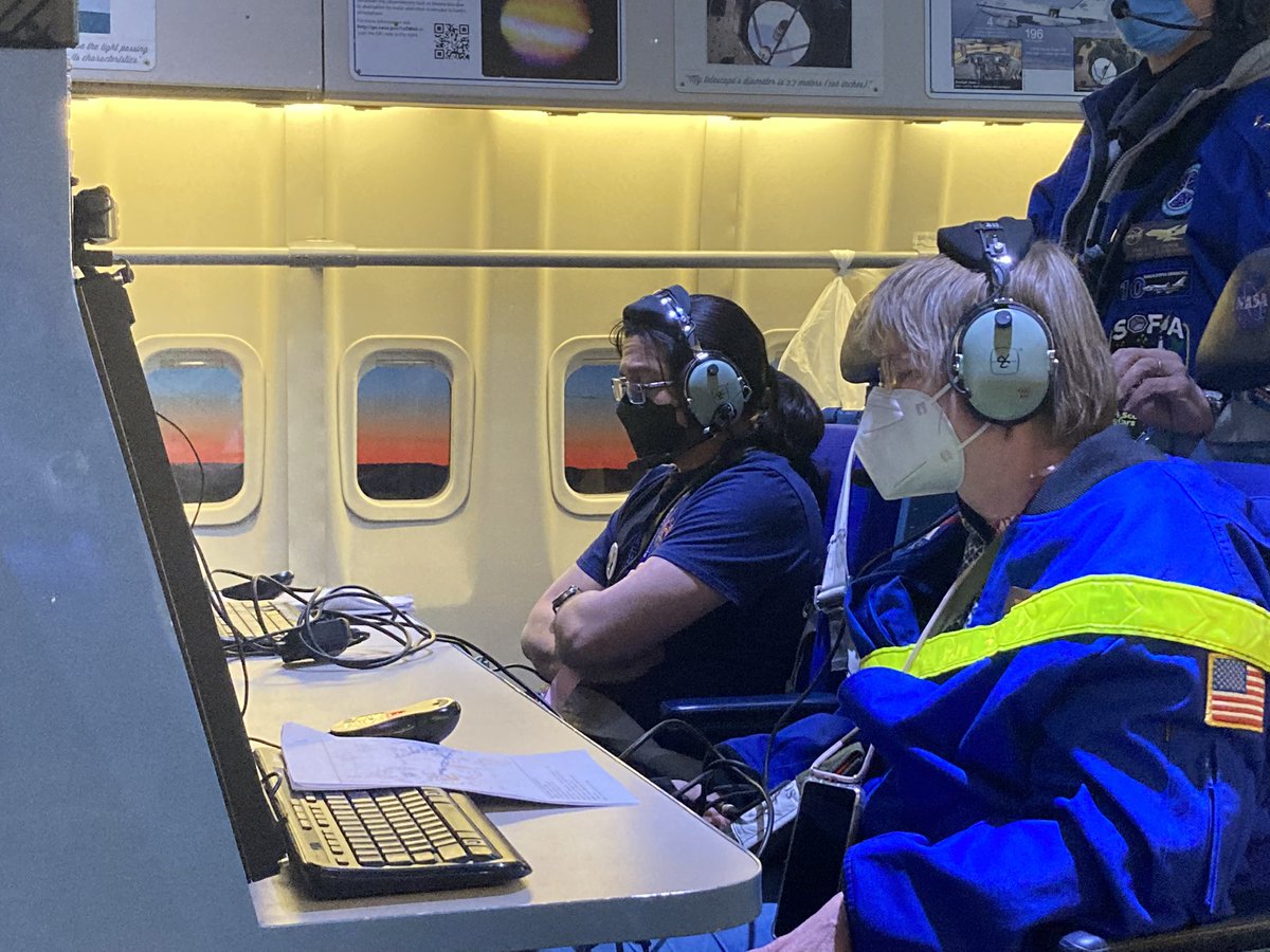 JMSKraus's tweet photo. @JMSKraus Observing scientist in action, and interacting with us before return at sunrise 🤗 @NISDMSScience @CabicoMonica @NISDMSScience #NASAAAA #SOFIA https://t.co/6t2c2iiLhI