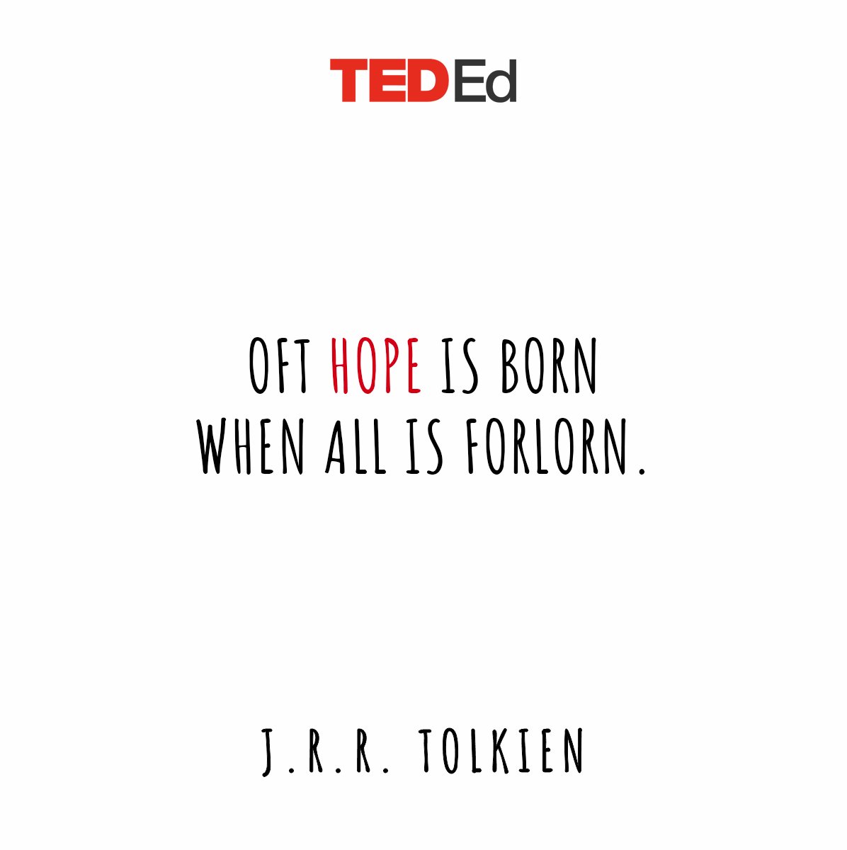 TED_ED's tweet photo. How do you remain hopeful in times of hardship? https://t.co/wmlzsB2k8z
