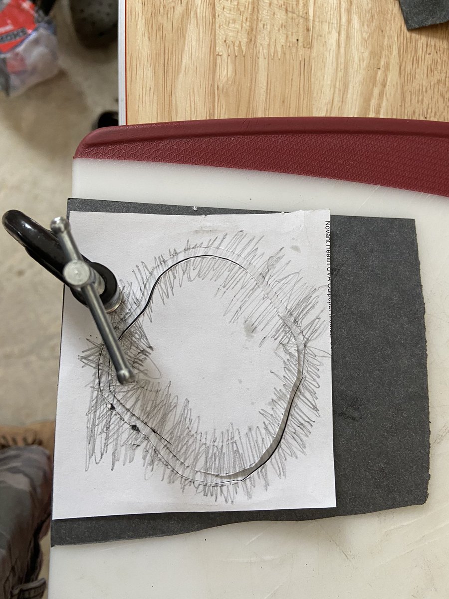 RazorbackBch's tweet photo. My excavator is back in business but the fact that I had to hand make a gasket for a fairly new machine leaves me a bit concerned @YanmarAmerica #VIO35 https://t.co/VruPX2TIKu