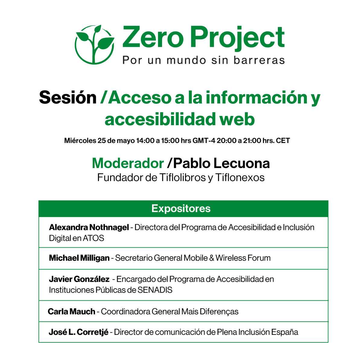 “‘Preparados para Incluir’ es un sistema de capacitación en línea, es un sitio web, a través del cual, principalmente funcionarios y funcionarias públicos reciben capacitación en materia de accesibilidad universal e inclusión de la discapacidad”.
#ZeroConLatam22 #accesibilidad