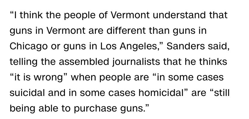 DrVirgo1981's tweet photo. Bernie pro gun Sanders can shut all the way the fvck up. Especially after he said gun owners were different in his state vs Chicago. https://t.co/JnYGpQ1nb1