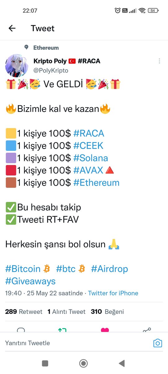 DeliknliMahmut's tweet photo. @PolyKripto Ben kazanıyorum şimdi 😁 https://t.co/zHigcTs6lz