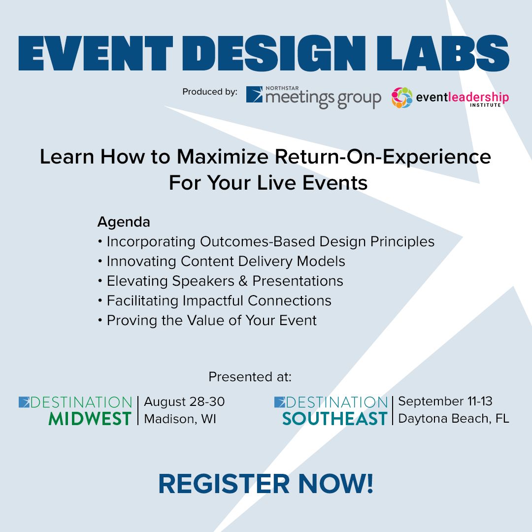 NorthstarMeets's tweet photo. We're excited to announce a new partnership with @eventleaders to provide expanded learning opportunities focused exclusively on #meetingdesign for #eventprofs at the upcoming #DestinationMidwest and #DestinationSE events! Read more here: https://t.co/nPlG4JYs1S https://t.co/gd2ff4ARgE