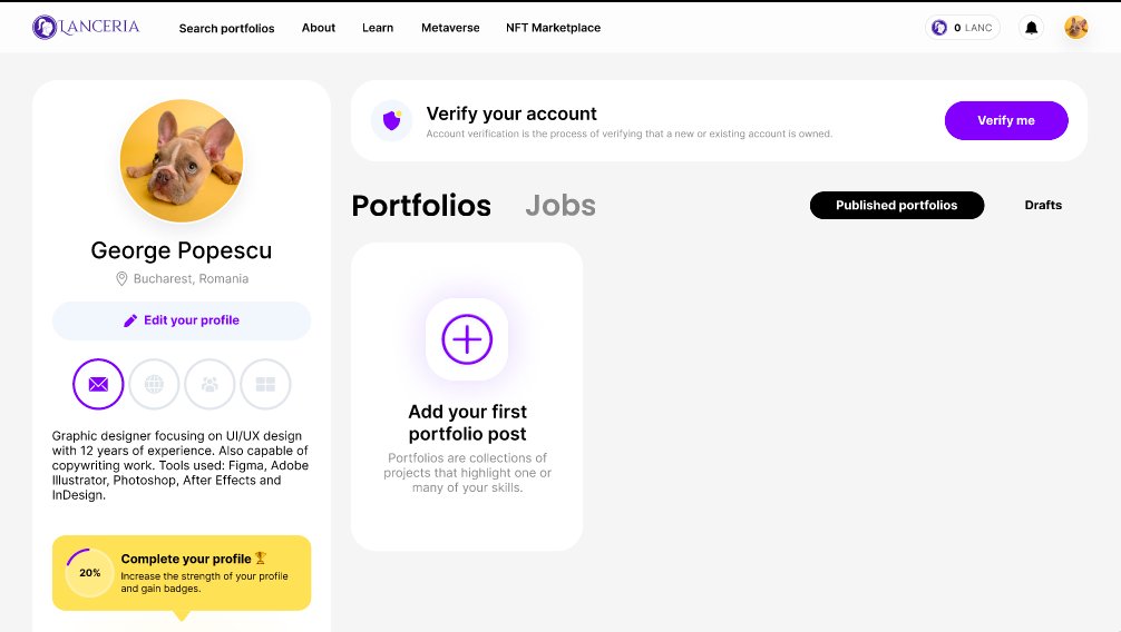 lancerialabs's tweet photo. More and more features were added to our platform and things are looking great right now! MVP is around the corner! Today, we talk about Portfolio’s verification. https://t.co/CxlpWmuD9v