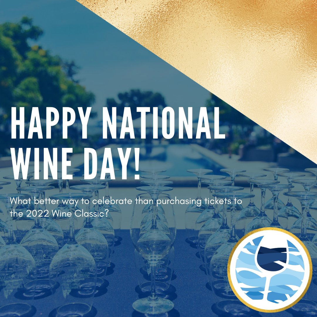 What better way to celebrate National Wine Day than to buy your tickets to the "can't miss" wine event of the summer! Get your Wine Classic tickets at bit.ly/usdwineclassic…