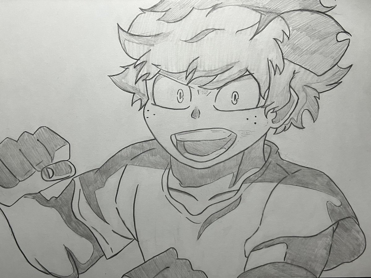 harmheartz's tweet photo. My first anime drawing from My Hero Academia
#MyHeroAcademia #deku #vtuber #artist https://t.co/QLTgabZPab