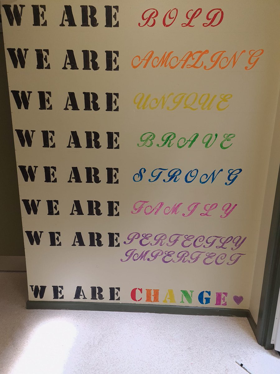 GrosvenorCommu2's tweet photo. CHANGE participant goals shining brightly on our new wall art #CITHealth @WestBelfastPB https://t.co/7B15PbWeGp