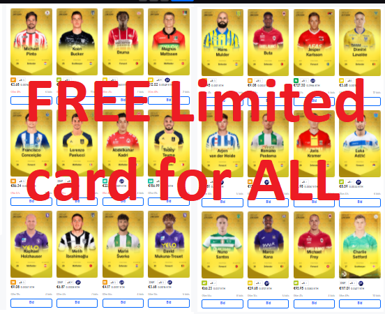 ⚽️#Sorare #Giveaway

Win 2🟨Limited cards
You need:
1. Like and retweet
2.Follow me
3.Tag somebody who likes football

+🟨Limited card for EVERY NEW player who register through this link sorare.com/r/schumi88 and buy 1 player in auction!

END - 29.5.2022

#NFT #ETH #PlayToEarn