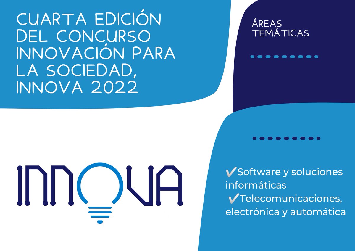 Cubavision_TV's tweet photo. ℹ️ #InfórmateConCubavisión
🖥️ El Grupo Empresarial de la Informática y las Comunicaciones @GEIC_DICE, perteneciente al @MINCOMCuba, convoca a la Cuarta Edición del Concurso de Innovación para la Sociedad #Innova2022
📍 Fuente | @Granma_Digital
🔗 https://t.co/VvMJ19Cmrd https://t.co/1RvdoQsJ7I