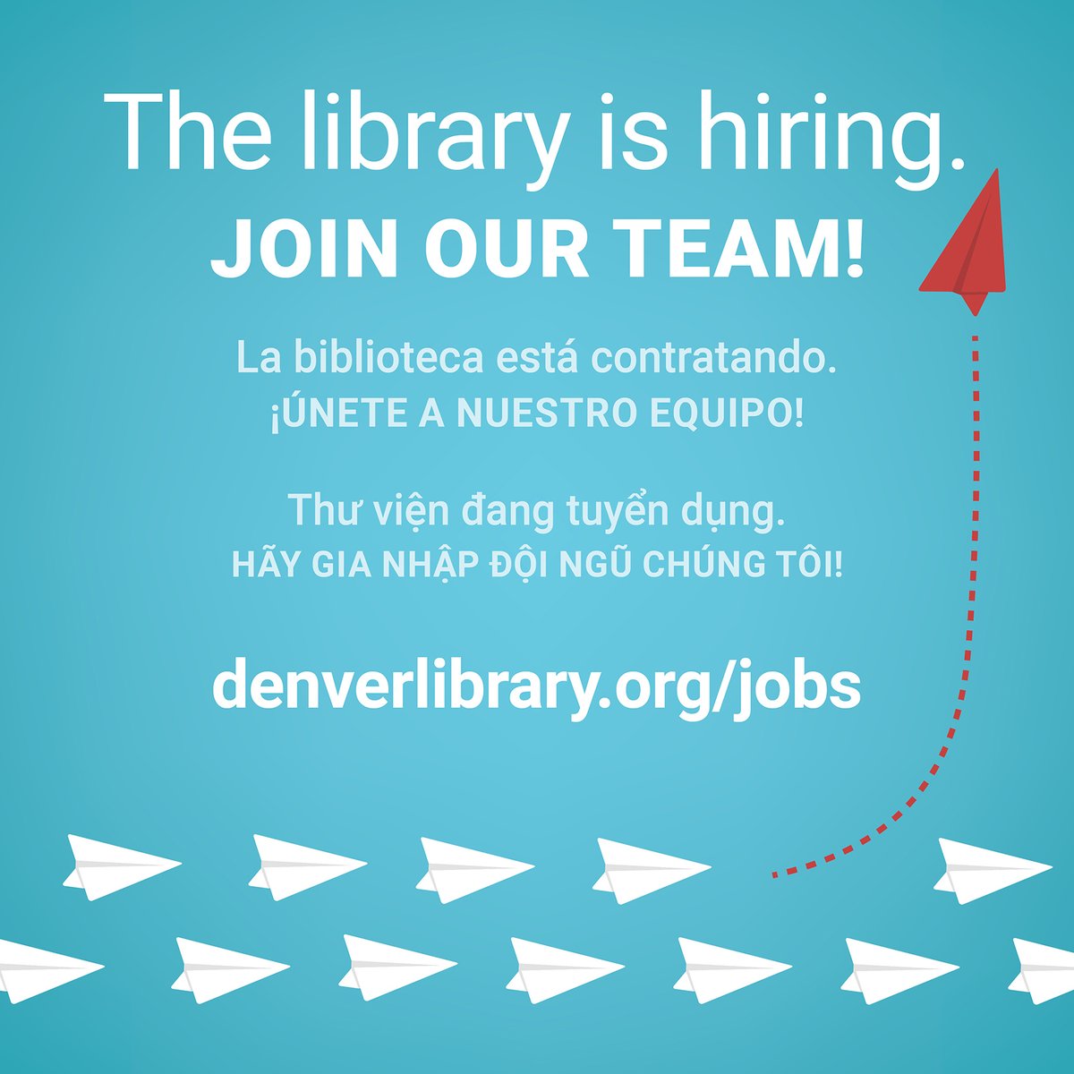 denverlibrary's tweet photo. Interested in working at Denver Public Library? Check out our latest openings across our branches and departments here: https://t.co/gDmjnFMHQV #DenverJobs #ColoradoWorks #Hiring https://t.co/jpIdrO9wTz