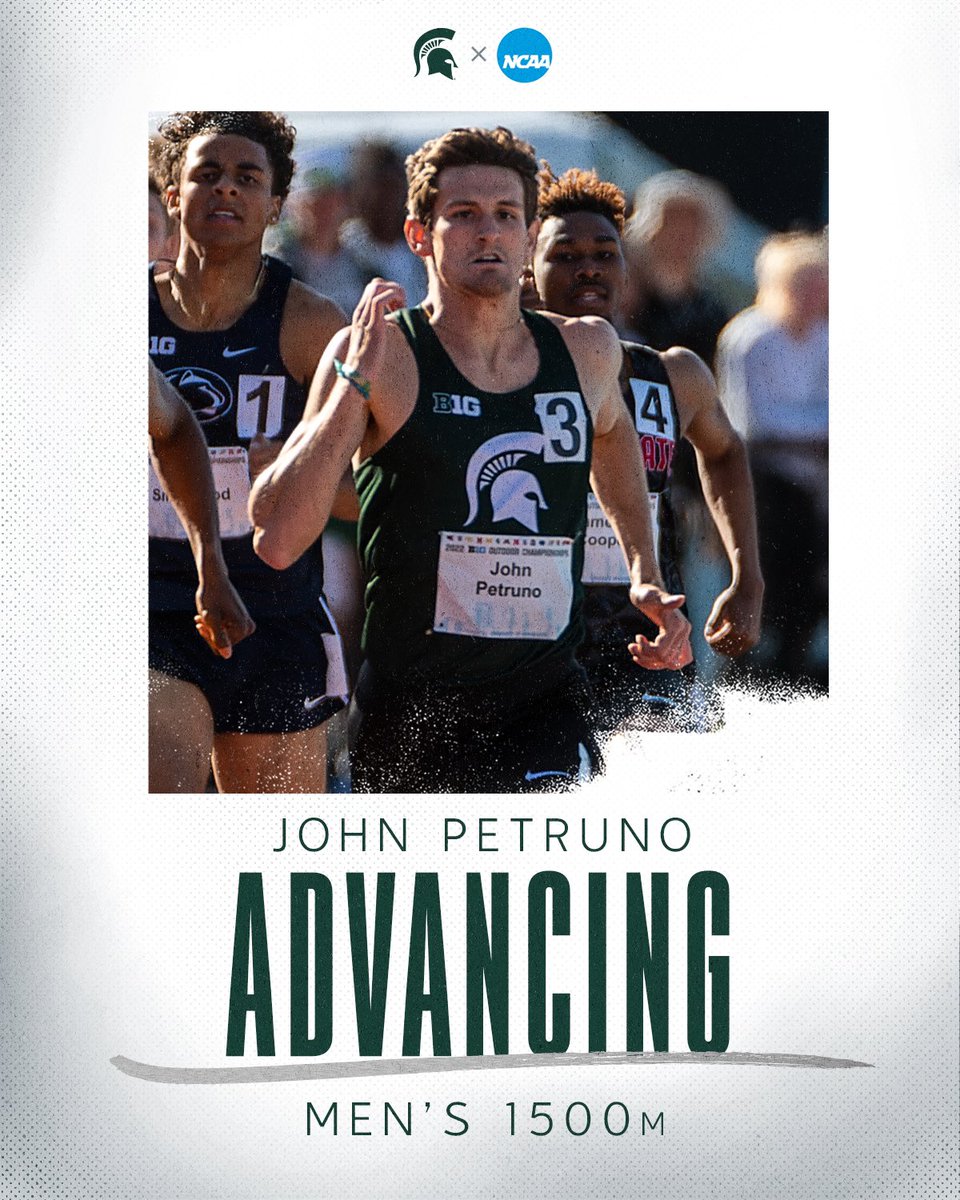 Men’s 1500m | John Petruno runs a 3:43.61 time to finish 4th in his first-round heat and 4th overall, automatically qualifying for Friday’s NCAA quarterfinals.

#GoGreen | #NCAATF