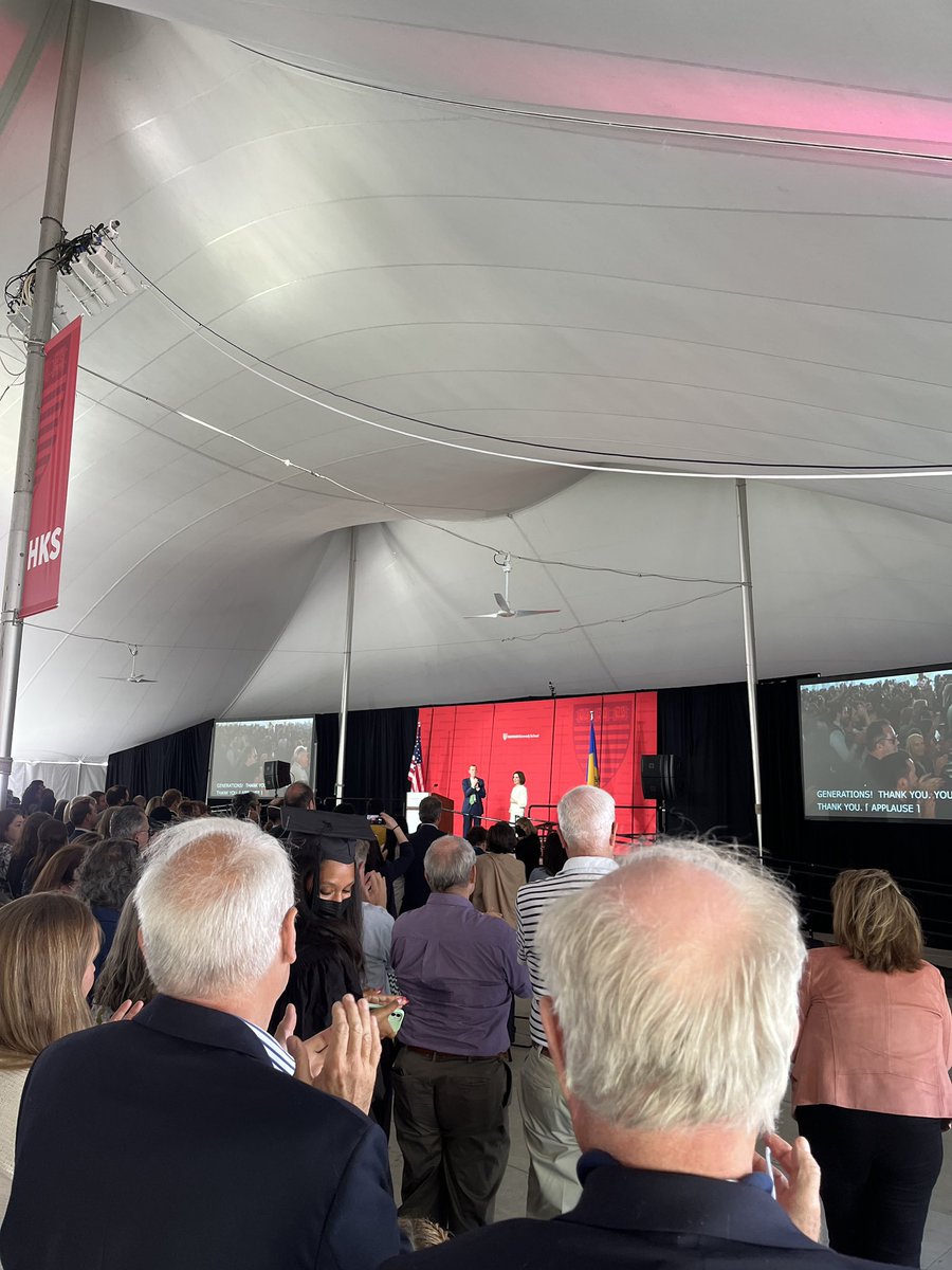 Kennedy_School's tweet photo. “My most valuable lessons from Harvard have been these—inspire, set goals higher than yourself for your country or organization, lead in implementing these goals, and never make it about yourself.”
—President @sandumaiamd #HKSGrad https://t.co/OlOJhby7EY