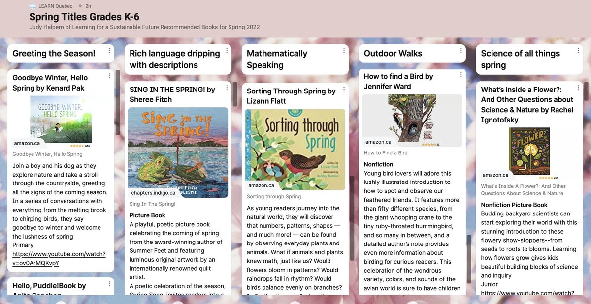 At yesterday's webinar, <a href="/judyhalpern/">Magic Suitcase</a> shared an amazing list for Spring Story Walks: Books to Get Us Outdoors. @chriscolleydog organized the list for us here bit.ly/booksoutdoors. Fabulous stories for young readers and #teachers in attendance were most inspired!