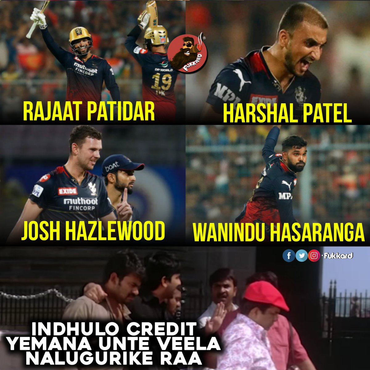 Fukkard's tweet photo. These Four 💥🔥 #LSGvRCB https://t.co/zdyC8SlbJN
