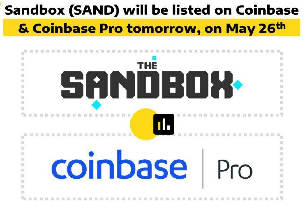 pppaalllkk's tweet photo. 🔥🔥Good news for #Sandbox holders!

#Coinbase is going to list sandbox on May 26th!
#META #CryptocurrencyNews Terra 2.0 #web3 #Metaverse #mentolio https://t.co/jTgzaQFGGc