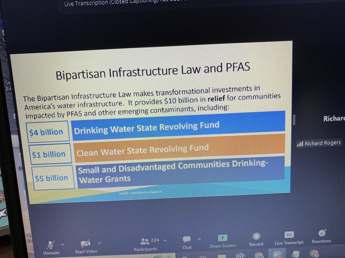 emilyscarr's tweet photo. Enjoying today’s @EPAregion3 Summit! Eager to hear an update on EPA’s plan to protect our waterways and communities from PFAS contamination. #StopToxicPFAS https://t.co/9yJMt8Kfgw
