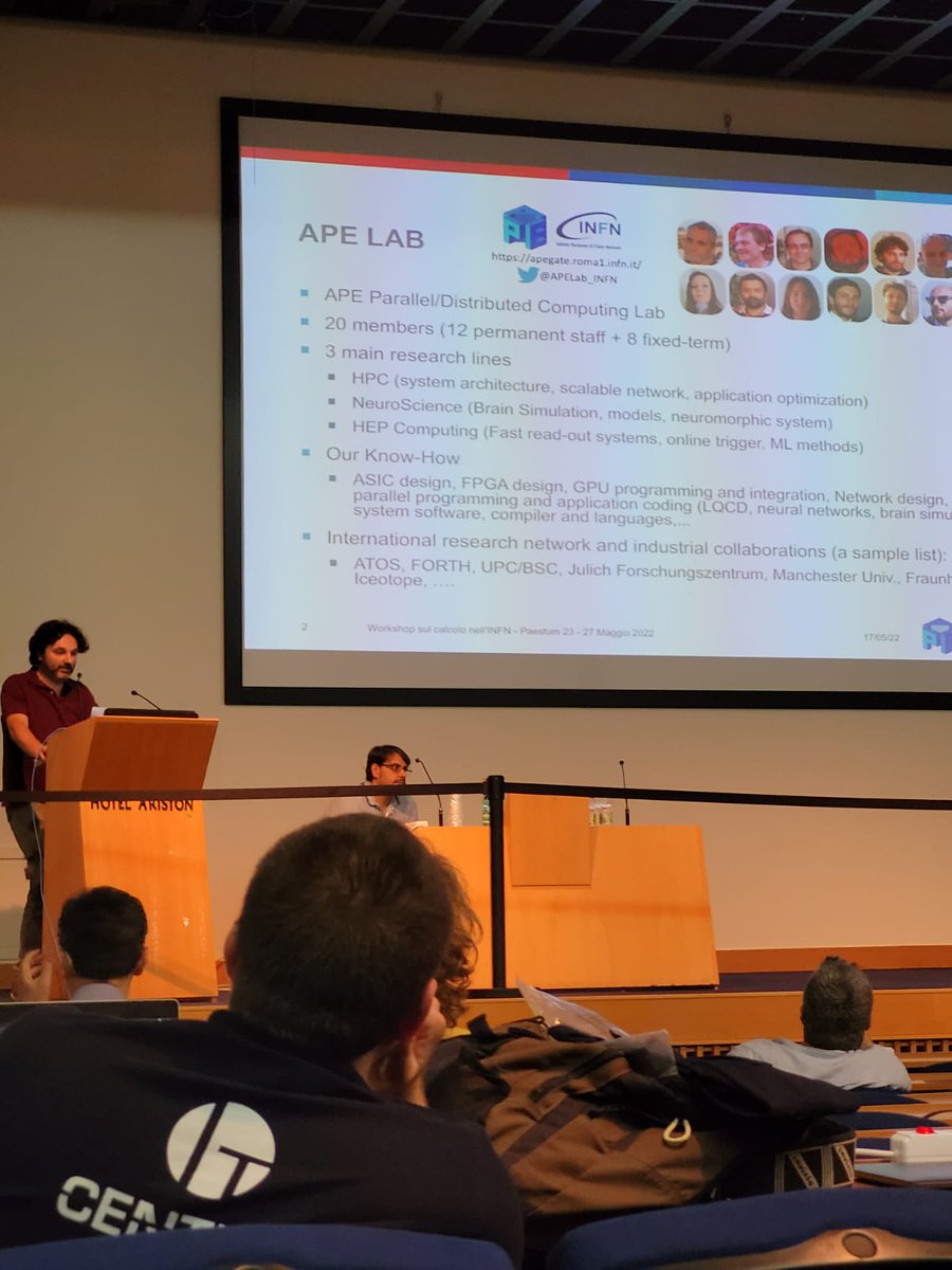 APELab_INFN's tweet photo. #APELab today at #Workshop sul #Calcolo nell'#INFN

A. Lonardo, #TEXTAROSSA: Towards EXtreme scale #Technologies and #Accelerators for euROhpc hw/Sw #Supercomputing #Applications for exascale

A. Biagioni, #REDSEA, #Network Solutions for #Exascale #Architectures

#HPC #Computing https://t.co/FBRR7qd9Yz