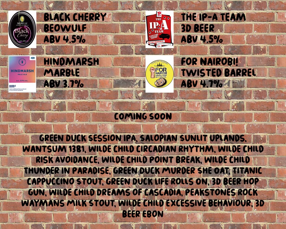 hop_lord's tweet photo. On the bar today!
Beer Board: https://t.co/Hn3KYryyeR

@BeowulfBrewing @3dbeercom @marblebrewers @NuneatonCAMRA
#RealAleFinder https://t.co/4i2yp6jwaR
