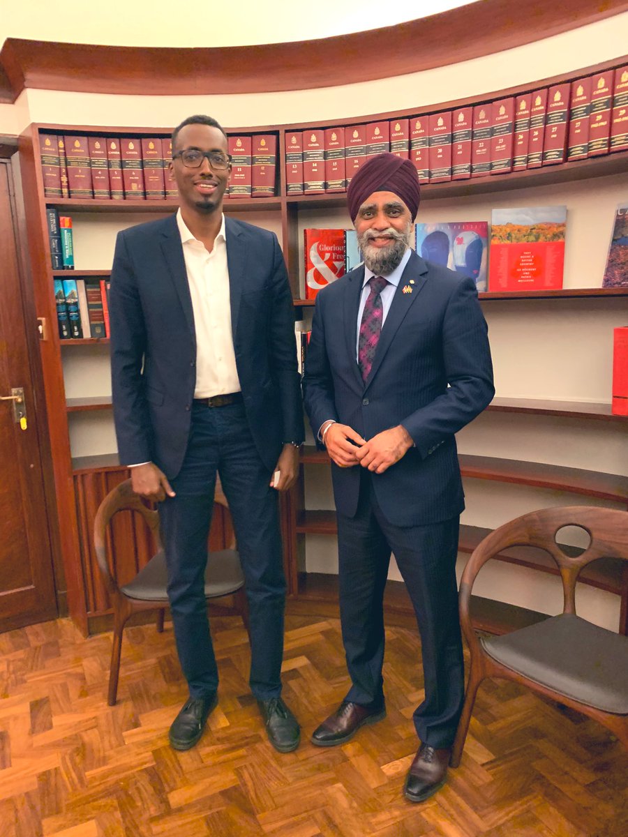 Ahmed Nabaddoon (@ahmed_nabaddoon) on Twitter photo An honour to have met our dynamic Minister of International Development 🇨🇦 Hon. <a href="/HarjitSajjan/">Harjit Sajjan</a>. We discussed the Somali context with focus on the relationship between food security, stability & #peace. He heard from experts & practitioners on how 🇨🇦 can continue its support. An honour to have met our dynamic Minister of International Development 🇨🇦 Hon. <a href="/HarjitSajjan/">Harjit Sajjan</a>. We discussed the Somali context with focus on the relationship between food security, stability & #peace. He heard from experts & practitioners on how 🇨🇦 can continue its support.