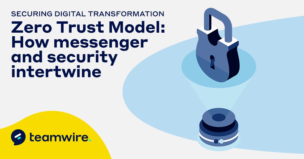 teamwire_app's tweet photo. A #ZeroTrust model is the order of the day. Find out how a Zero Trust model is implemented at a #businessmessenger like Teamwire here: https://t.co/YfGV0x86yz

#digitaltransformation #collaboration #hybridwork #enterprisemessaging https://t.co/pHyegqj7yV