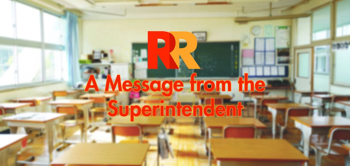 RRPS_EST1994's tweet photo. Superintendent Dr. V. Sue Cleveland for RRPS would like to provide you with a safety update, tips for helping children cope and update you on a change to the final day of school for this school year. 

Visit: https://t.co/DWmKbv9W9q
#RRPSignites #RRPSsafety #RRPSsupportsUvalde https://t.co/zDjMYwZGQj