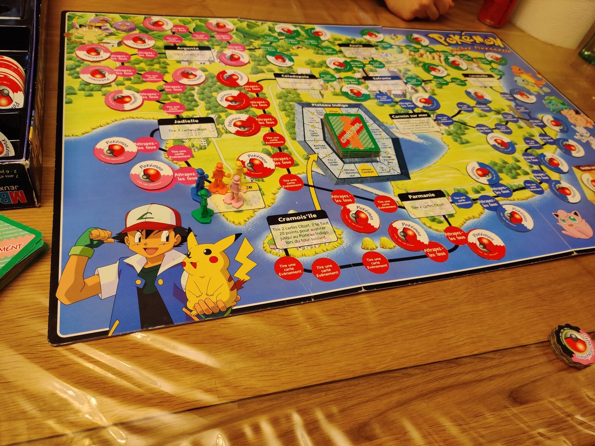 Jeu De Société Pokémon Maître Dresseur – Édition Vintage 2001 Hasbro (Rouge) Livraison Offerte