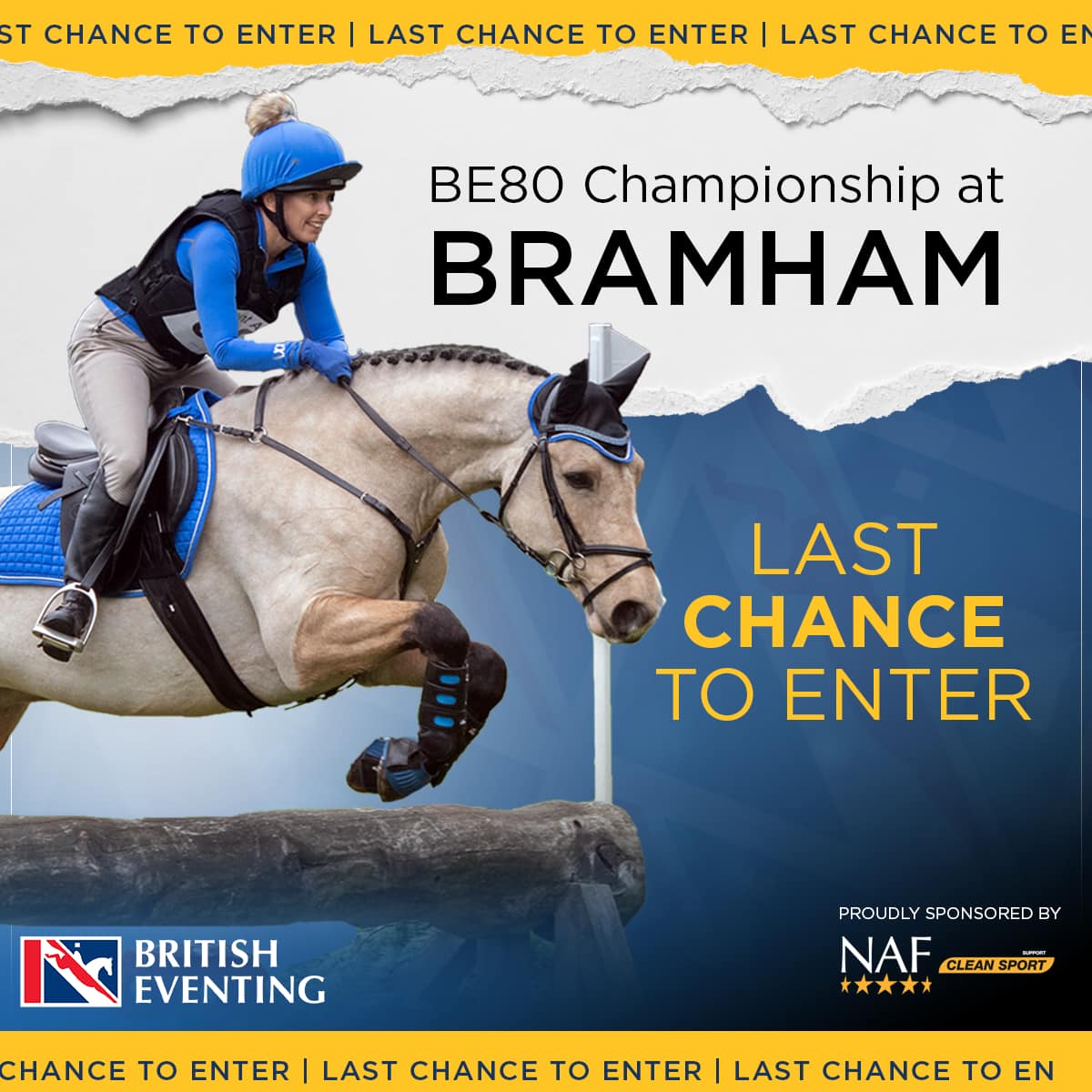 Entries for the NAF Five Star @BEventing BE80 Championships at @BramhamPark will officially close this Friday (27th May). If you've qualified, get your entry in to make sure that you don't miss out on your chance to compete at this iconic venue. Visit bit.ly/3akm1rg!