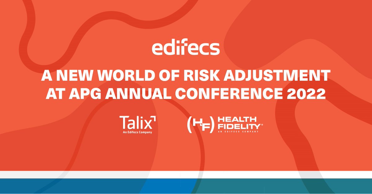 edifecs's tweet photo. Our new world of Risk Adjustment via @TalixHealth + @healthfidelity gives providers the visibility and tools required to realize better financial and care performance. See how we’re leading the way to value-based care payment success at #APGAC22 next week! https://t.co/g8oZHoB4yX https://t.co/mZ1OgV3oha