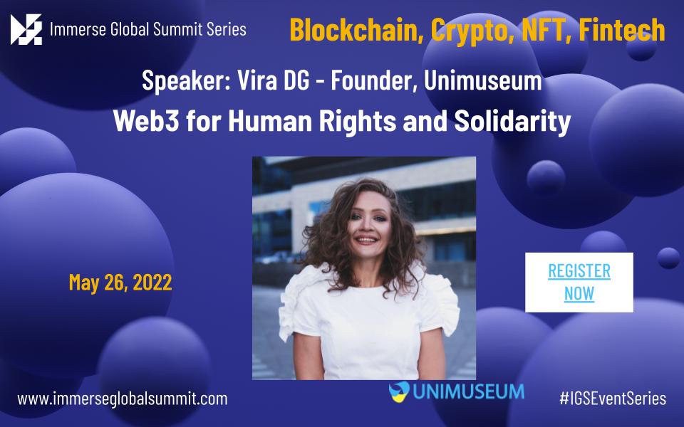veraverze's tweet photo. I'm truly honored and excited to be a speaker at the @ImmerseSummit to talk about #Web3 for #HumanRights &amp; #Solidarity 
@thevrara
#igssummit
#igsseries
#igs2022
@unimuseum 

Tickets are available https://t.co/Z1RAkIROV8.  We have FREE passes and VIP passes. https://t.co/zC1Mu3u1sB