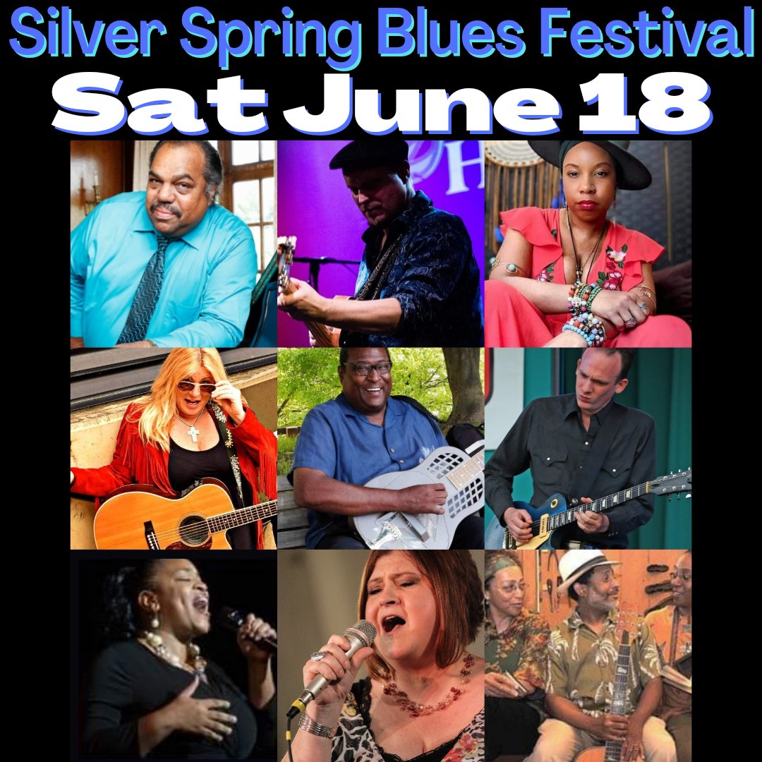 SolRoots's tweet photo. A look ahead: SAT JUNE 18
Silver Spring Blues Festival
feat a wide variety of DMV area blues @RealDarylDavis
@SolRoots trio
#MamaMoon #PattyReese #ArchieEdwardsBlues #RickFranklin
#MattKelley #AngelaHill #GayleHarrod #MilesSpicer &more!
@SSTownCenter @WPFWDC #silverspringblues https://t.co/rIN6u8X9er