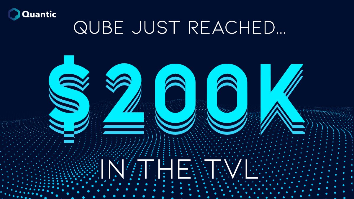 Quantic_finance's tweet photo. ✅ Quantic Qube just achieved another milestone 👌 

✅ Over $200,000 in the BUSD BEP20 Miner/TVL 🙏🏻 

https://t.co/yUGCytXq35

✅ Up to 8% BUSD daily or 2920% APR in BUSD with an additional 8% Referral Bonus #Quantic_finance #BUSD #BSCGems #1000xgem https://t.co/s8nO8MrSrq