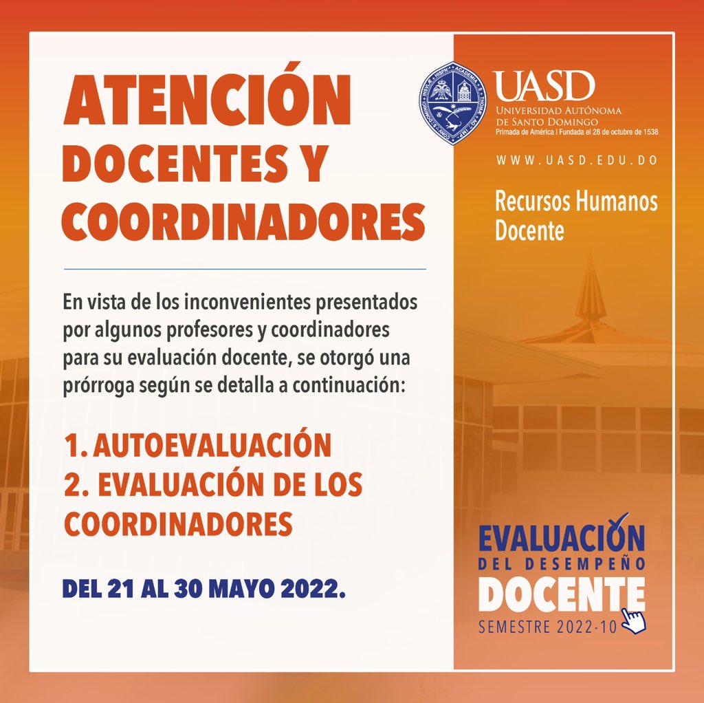UniversidadUASD's tweet photo. ¡Aviso! https://t.co/jp2EAU5GV9