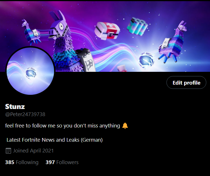 StunzNews's tweet photo. 3 Followers Left
Lets Gooooooo
#Fortnite #FortniteArt #Coummunity
@Saii_Official @YQC_Venom @Leon123cool @AryloadFn https://t.co/duKBOTcKLQ