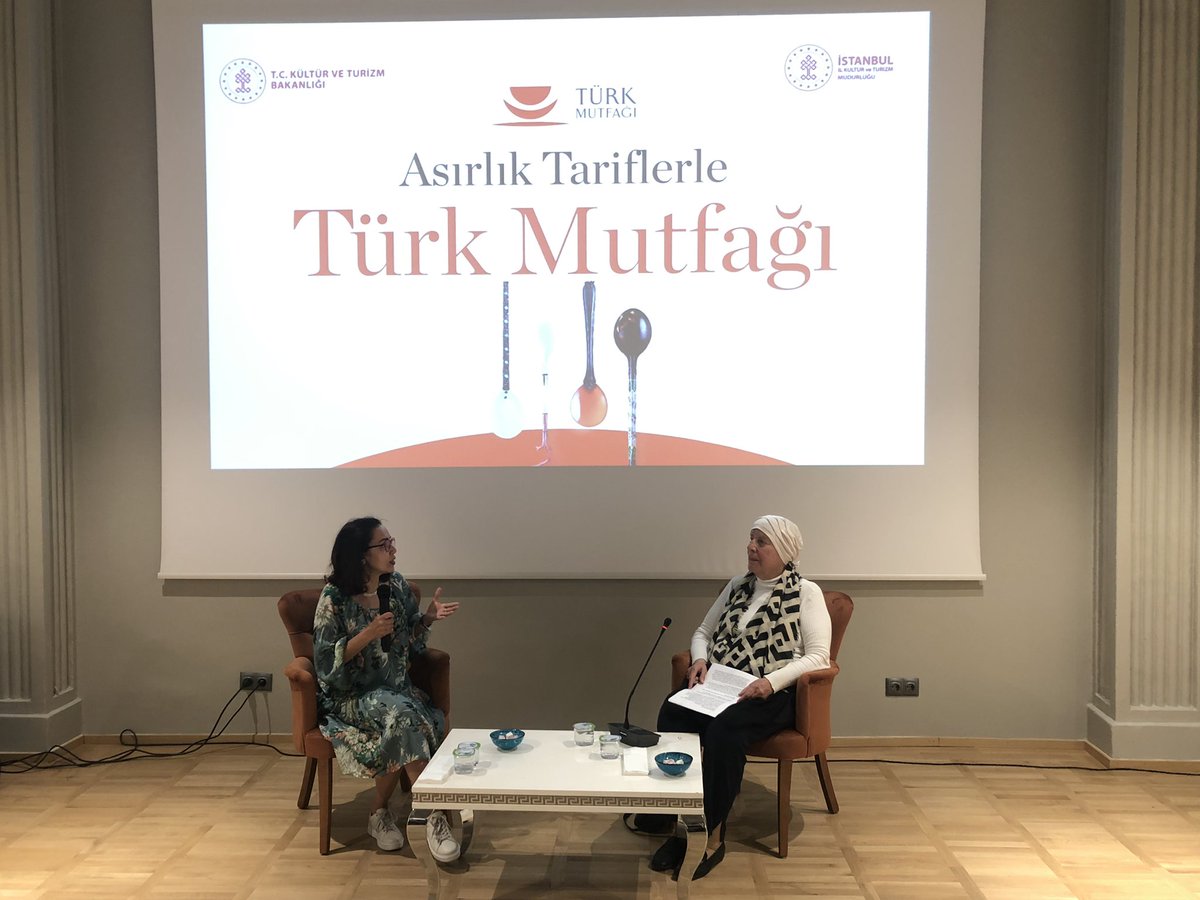 iktm34's tweet photo. 21-27 Mayıs Türk Mutfağı Haftası kapsamına Nevin Halıcı ve Nilhan Aras’ın konuk olduğu “Mevlevi Mutfak Kültürü” konulu söyleşi Tarık Zafer Tunaya Kültür Merkezinde gerçekleşti.Tüm katılımcılara teşekkürlerimizi sunarız. https://t.co/vKOVNZvtVP