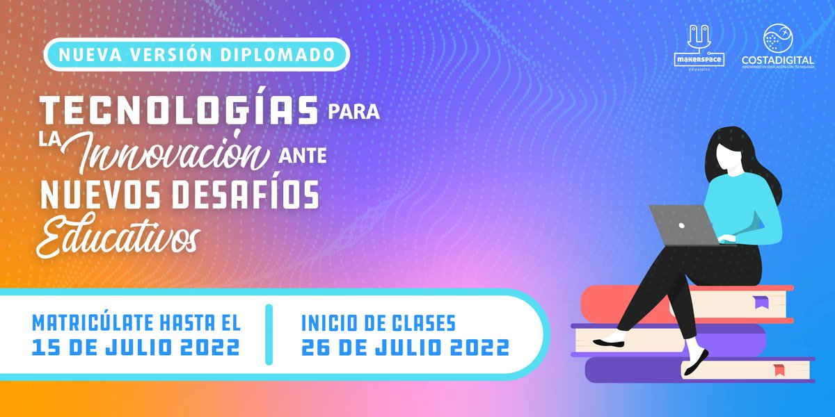 MakerspacePUCV's tweet image. #Diplomado 👩🏻‍🏫👨🏻‍🏫 | ¿ Eres profesor o profesora y buscas más herramientas innovadoras para revolucionar el aula? ¡Este diplomado que organizamos junto @costadigital es para ti 🤩!

Más info  👉🏼 costadigital.cl/diplomado
#Eduacacioncontinua #pucv #docencia #innovacion