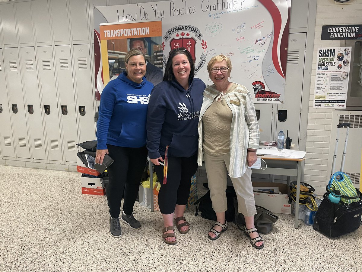 JennParrington1's tweet photo. What a fantastic Trades Day organized by the great teachers @DunbartonDHS!  The students learned about aircraft repair, boilermaking, refrigeration, Skills Competitions, and the @CTAOntario! @DDSBSchools https://t.co/id6O5synDI