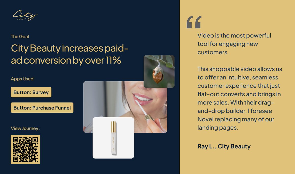 createwithnovel's tweet photo. @citybeautyskin was looking for a way to optimize their paid ads funnel.  Through their Novel, they were able to convert 11% more customers than through traditional paid ad channels.

Join Novel to test it out for yourself! https://t.co/Pf2QN186G8 https://t.co/ToHvfFL2HL