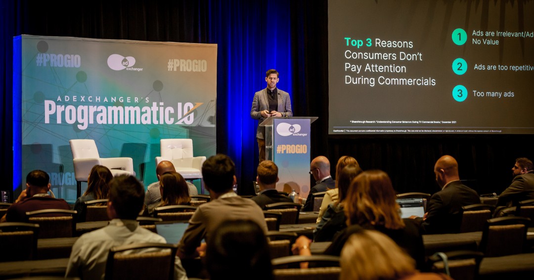 sharethrough's tweet photo. 🎤 Frank Maguire, VP of Insights & Strategy was a featured speaker at @adexchanger's Programmatic IO Las Vegas alongside Stacy Chan, Head of Digital Investment at PHD. The presentation focused on how brands can better adapt their CTV & video strategy.
#CTV #PROGIOLV #video https://t.co/LDiKXfCFRE