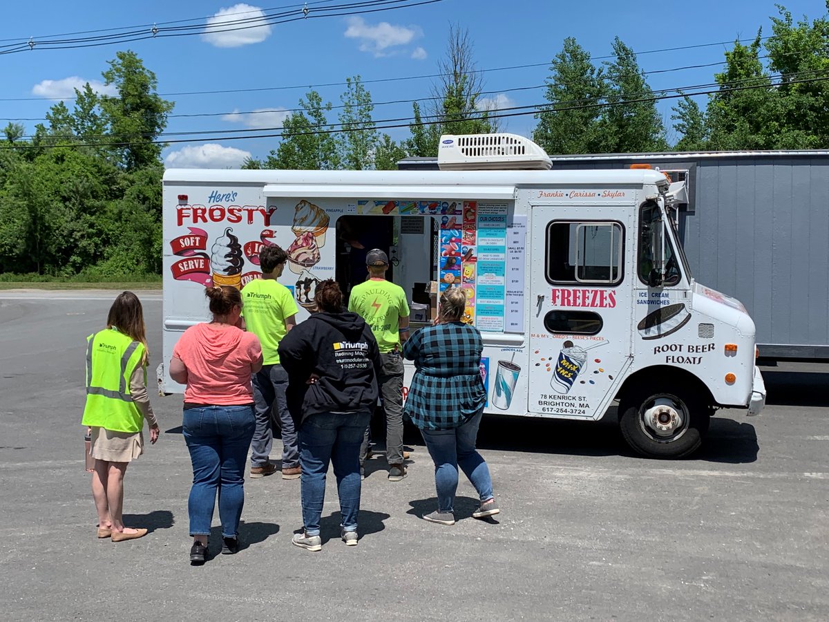 triumphmodular's tweet image. Ice Cream Social at @triumphmodular! A sweet treat to kick off the summer. The Oreo Frappes seemed like the hit of the day. Thanks, @frostyboston #icecreamdaydreams #redefiningmodular