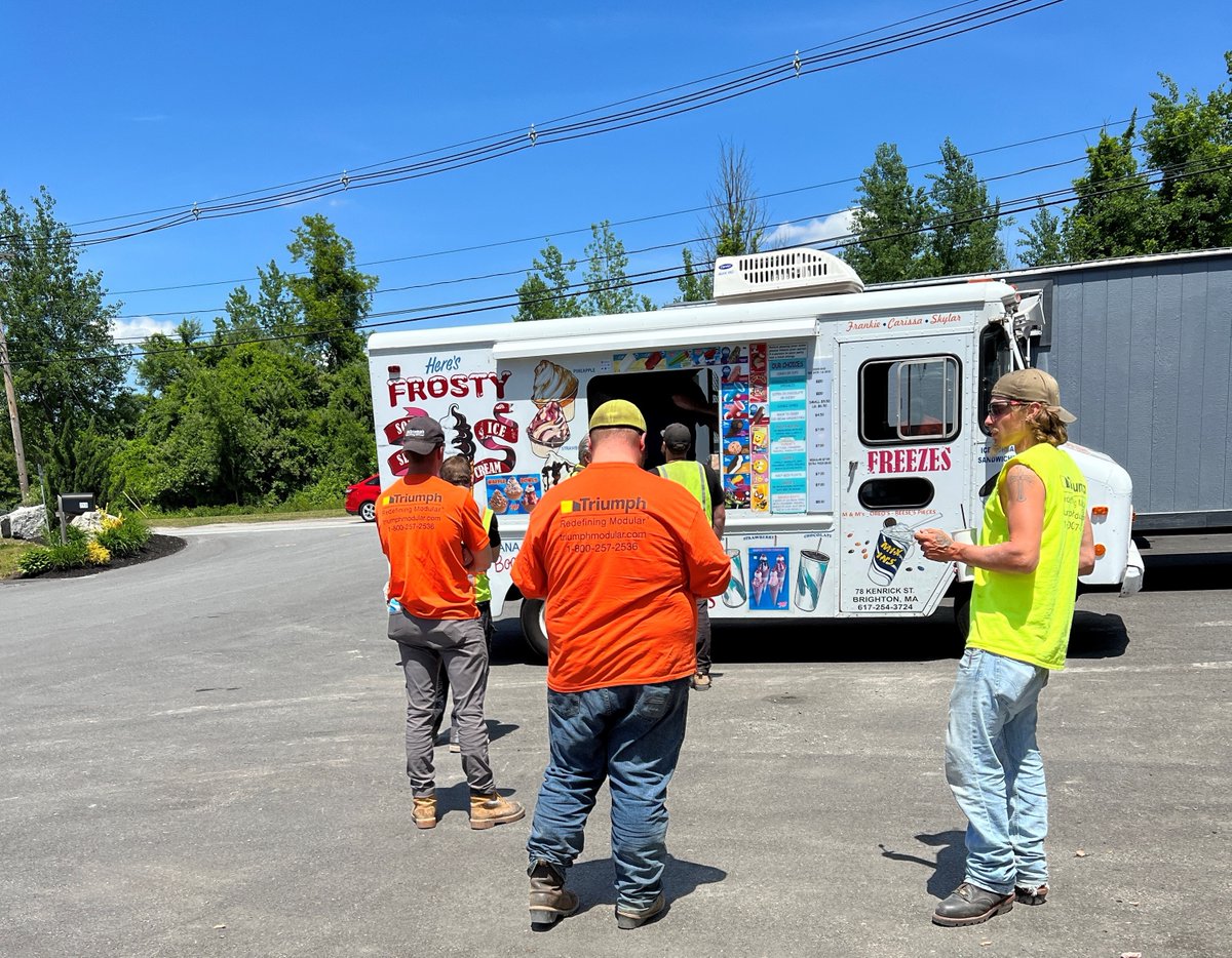 triumphmodular's tweet image. Ice Cream Social at @triumphmodular! A sweet treat to kick off the summer. The Oreo Frappes seemed like the hit of the day. Thanks, @frostyboston #icecreamdaydreams #redefiningmodular