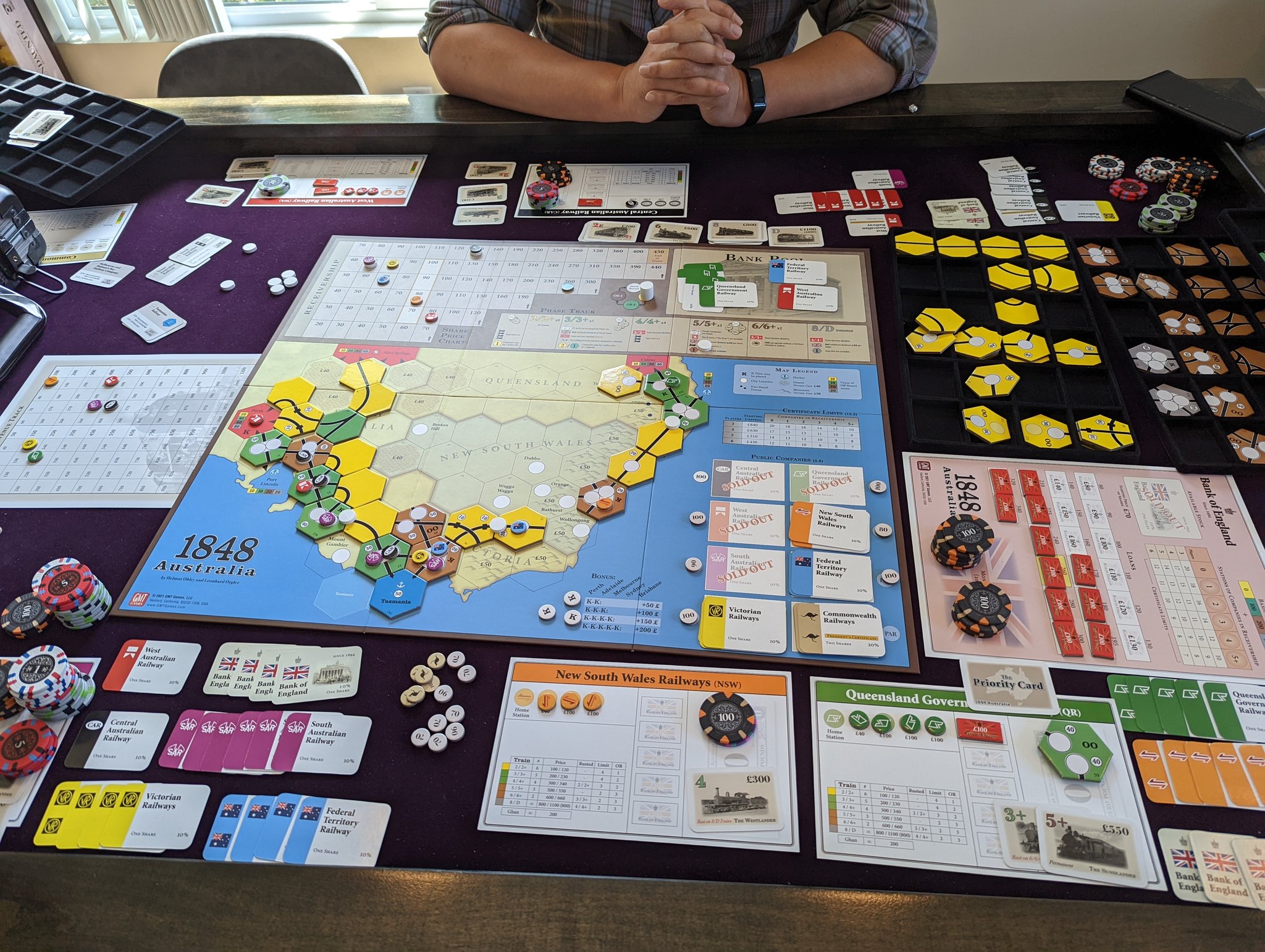 Candice M. Harris on Twitter: "Ahh! I'm back on an 18xx kick after playing  @gmtgames 1848 Australia for the first time a few weeks ago! I loved the  Dutch auction of privates