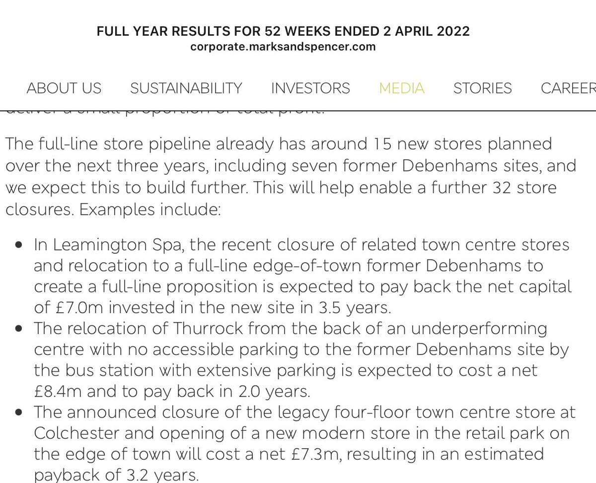 bridges_tom's tweet photo. M&S announce shift away from town centres to big box out-of-town stores + online. 32 town centre store closures. 15 new stores, mostly out of town. Accessibility cited as main factor. Local and National policy on town centres parking criticised.
https://t.co/6Cf5PAiHB3 https://t.co/NDQoZKzb2U