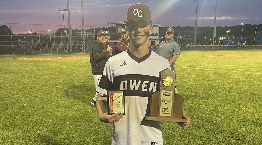 My Senior year at Owen County has came to a end! This year I had 42 hits (.424) avg. 27 RBI’s, 8 2B, 2 HR, 18 SB, 54.0 innings pitched, 69 K’s, 2.98 ERA. Also awarding 31st District POTY, 31st All- District tournament team, and 8th Region team and 31st District CHAMPS!!